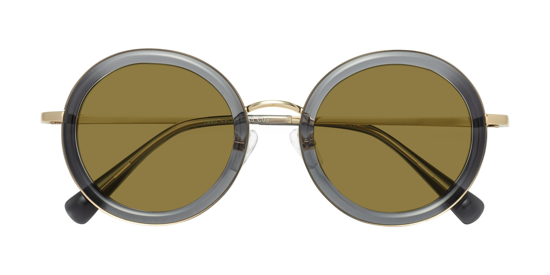 Small Round Metal Polarized Sunglasses for Women Retro Designer