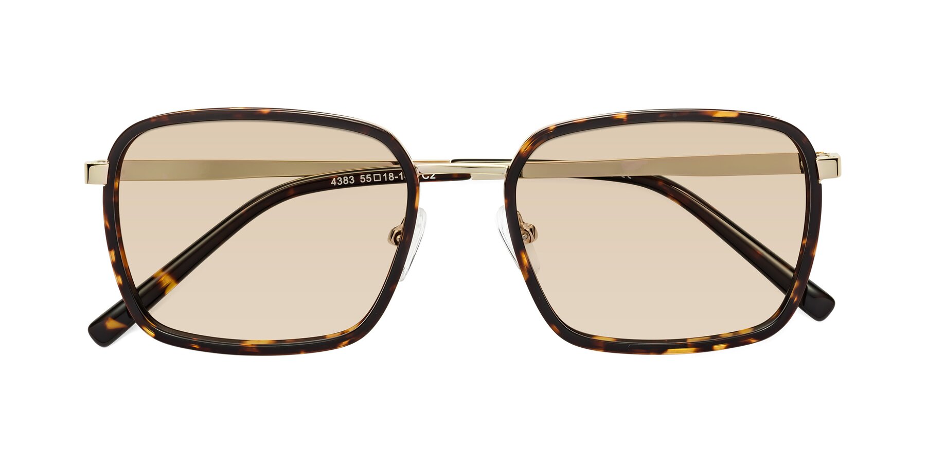 Folded Front of Sunflower in Tortoise-Gold with Light Brown Tinted Lenses