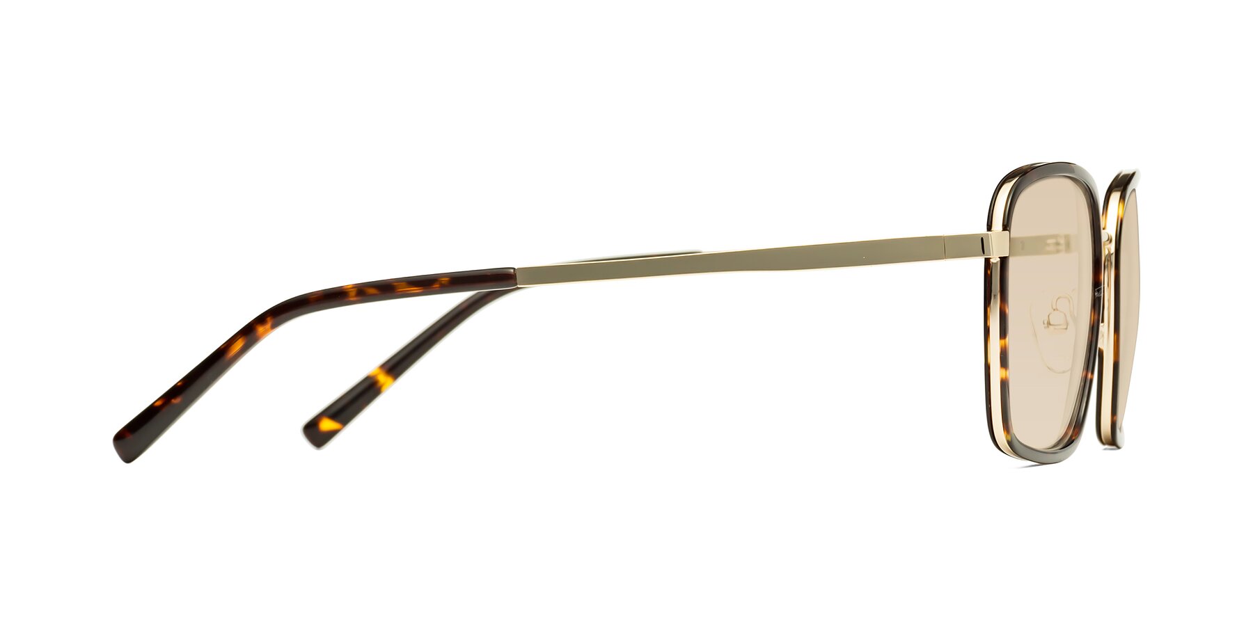 Side of Sunflower in Tortoise-Gold with Light Brown Tinted Lenses