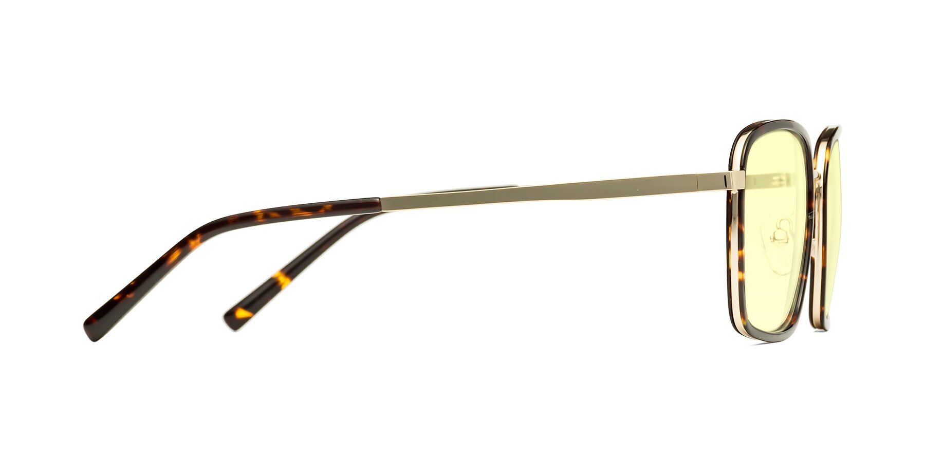 Side of Sunflower in Tortoise-Gold with Light Yellow Tinted Lenses