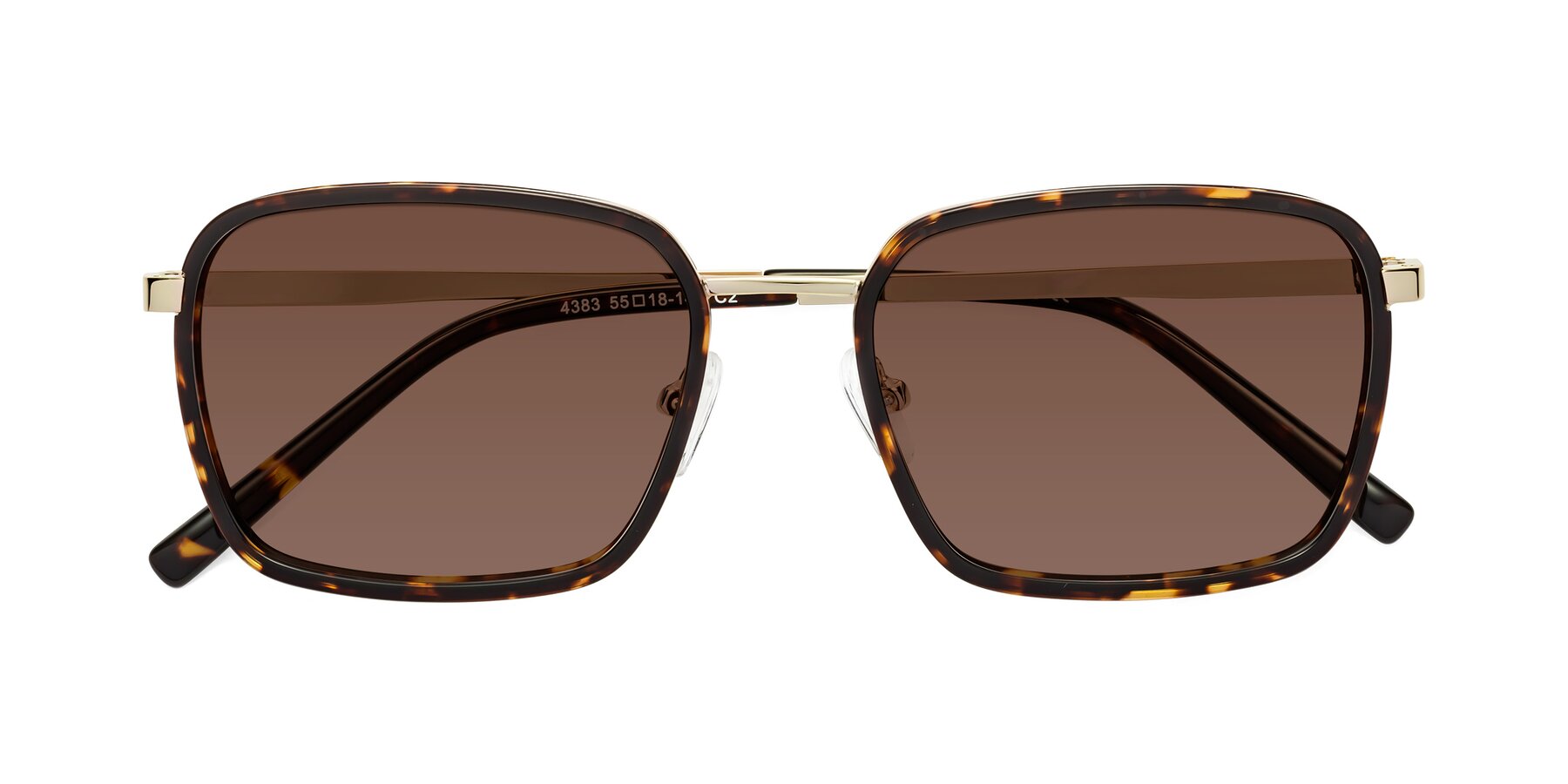 Folded Front of Sunflower in Tortoise-Gold with Brown Tinted Lenses