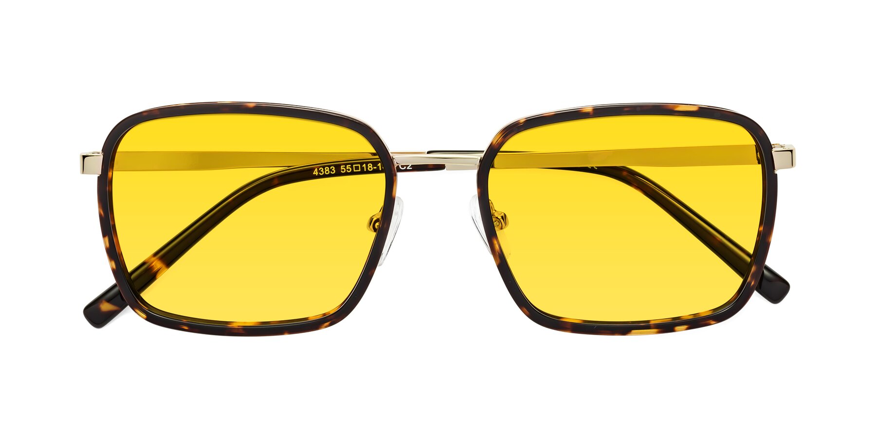 Folded Front of Sunflower in Tortoise-Gold with Yellow Tinted Lenses