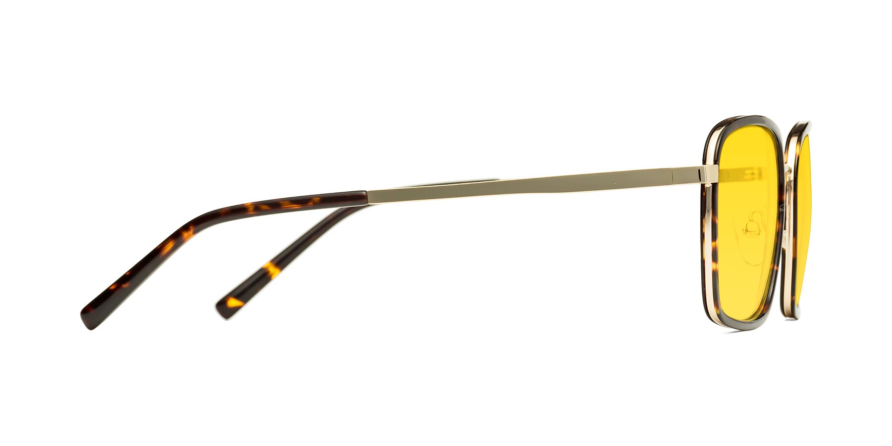 Side of Sunflower in Tortoise-Gold with Yellow Tinted Lenses