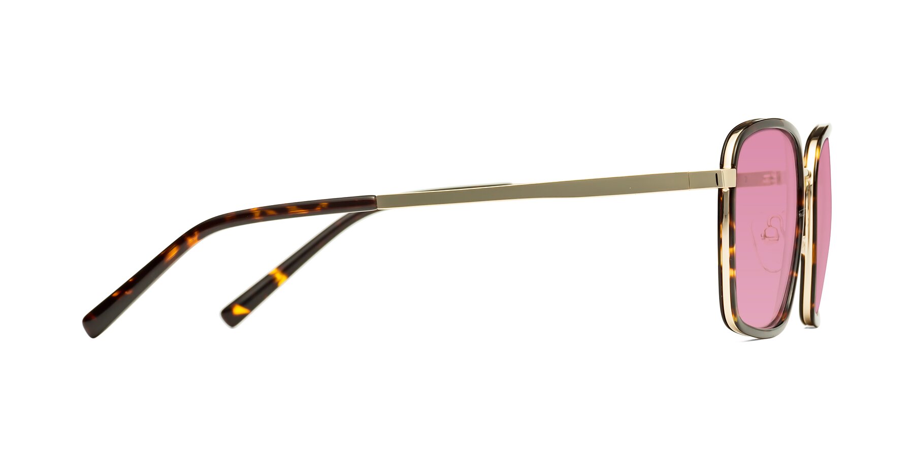 Side of Sunflower in Tortoise-Gold with Medium Wine Tinted Lenses