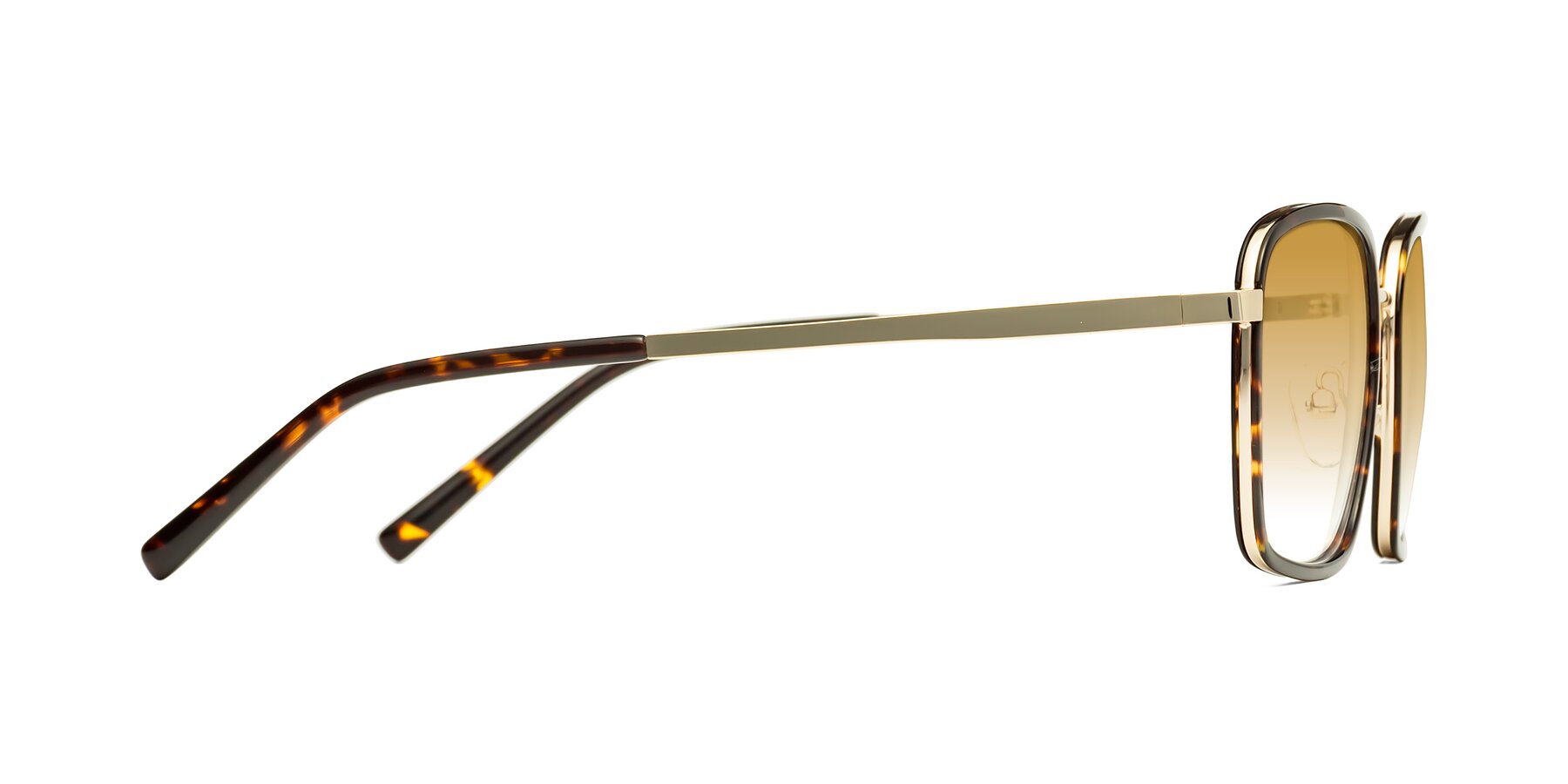 Side of Sunflower in Tortoise-Gold with Champagne Gradient Lenses