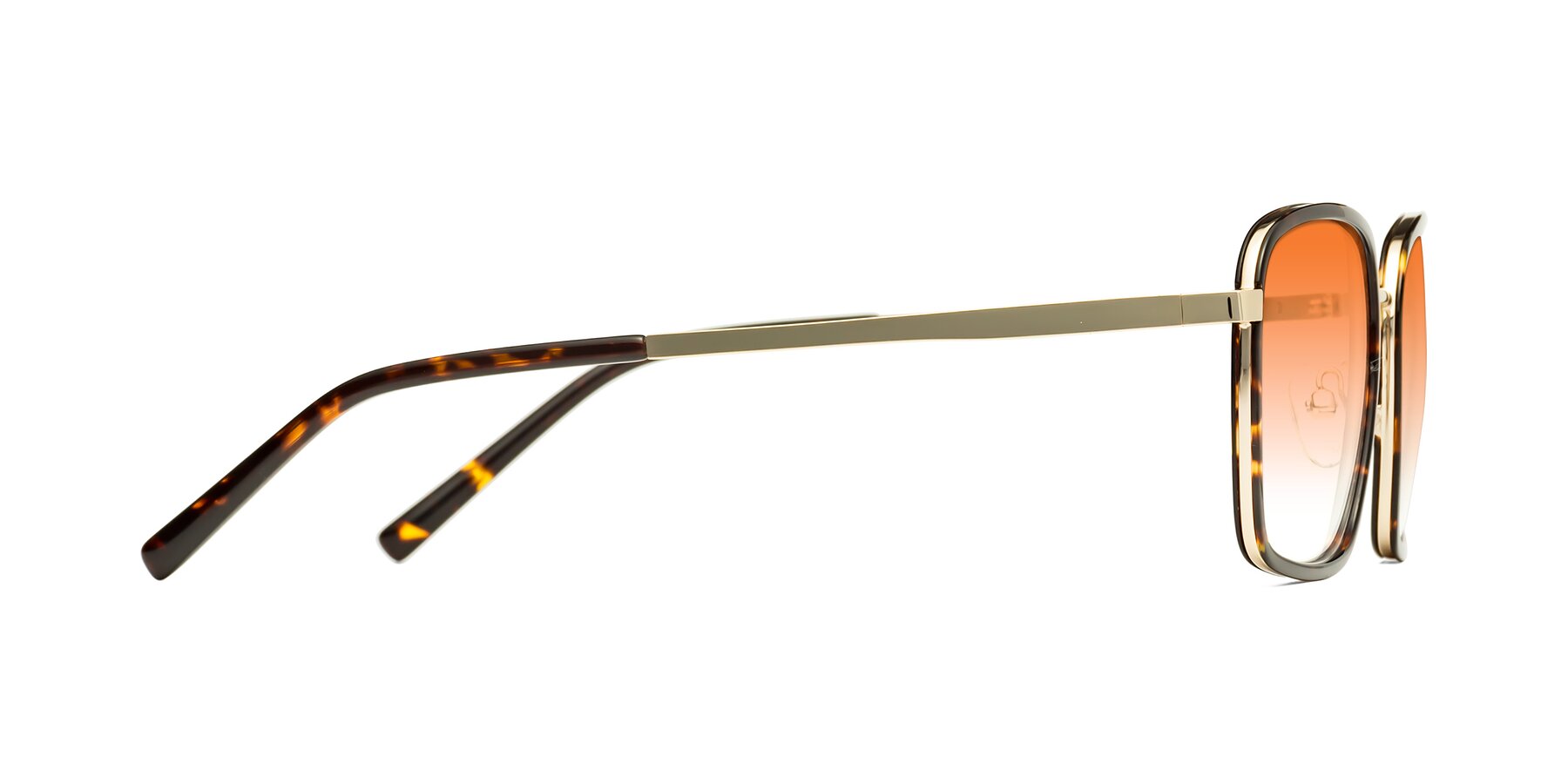 Side of Sunflower in Tortoise-Gold with Orange Gradient Lenses