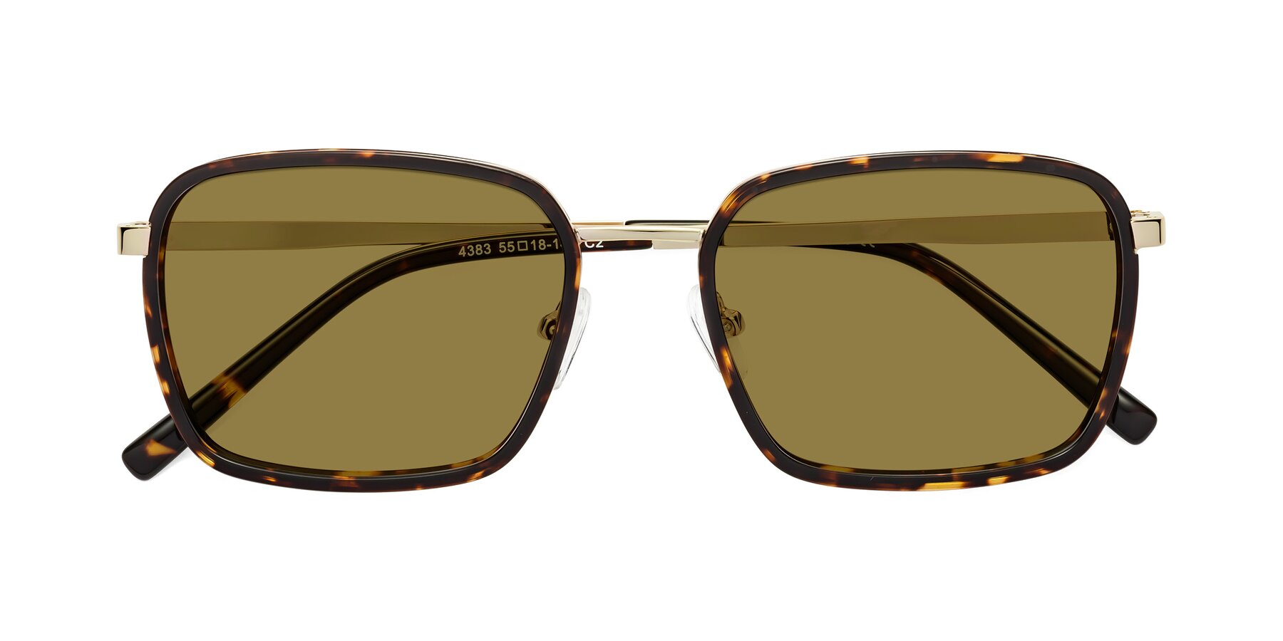 Folded Front of Sunflower in Tortoise-Gold with Brown Polarized Lenses