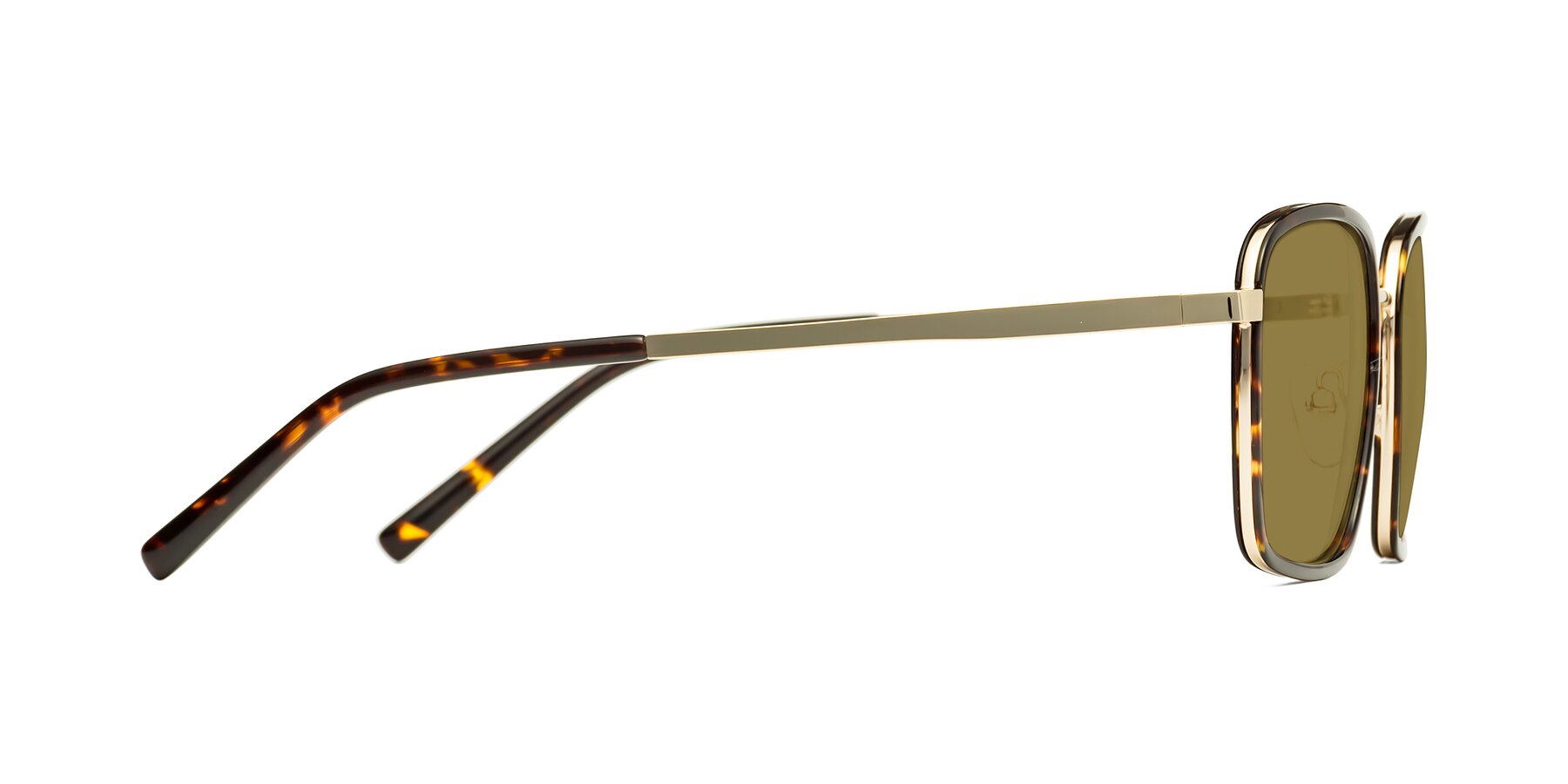 Side of Sunflower in Tortoise-Gold with Brown Polarized Lenses