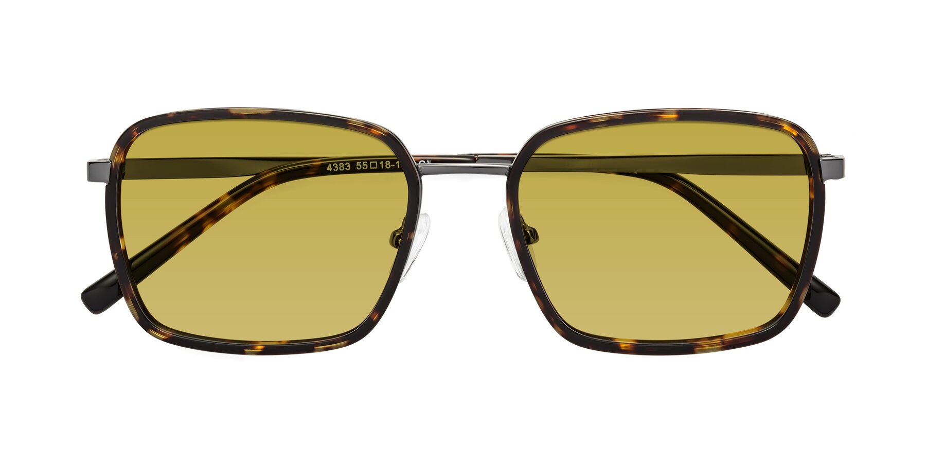 Folded Front of Sunflower in Tortoise-Gunmetal with Champagne Tinted Lenses