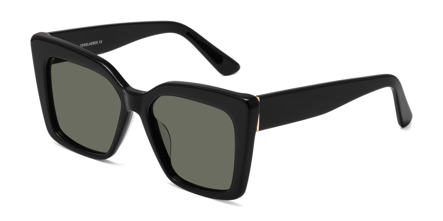 Angle of Hagen in Black with Gray Polarized Lenses