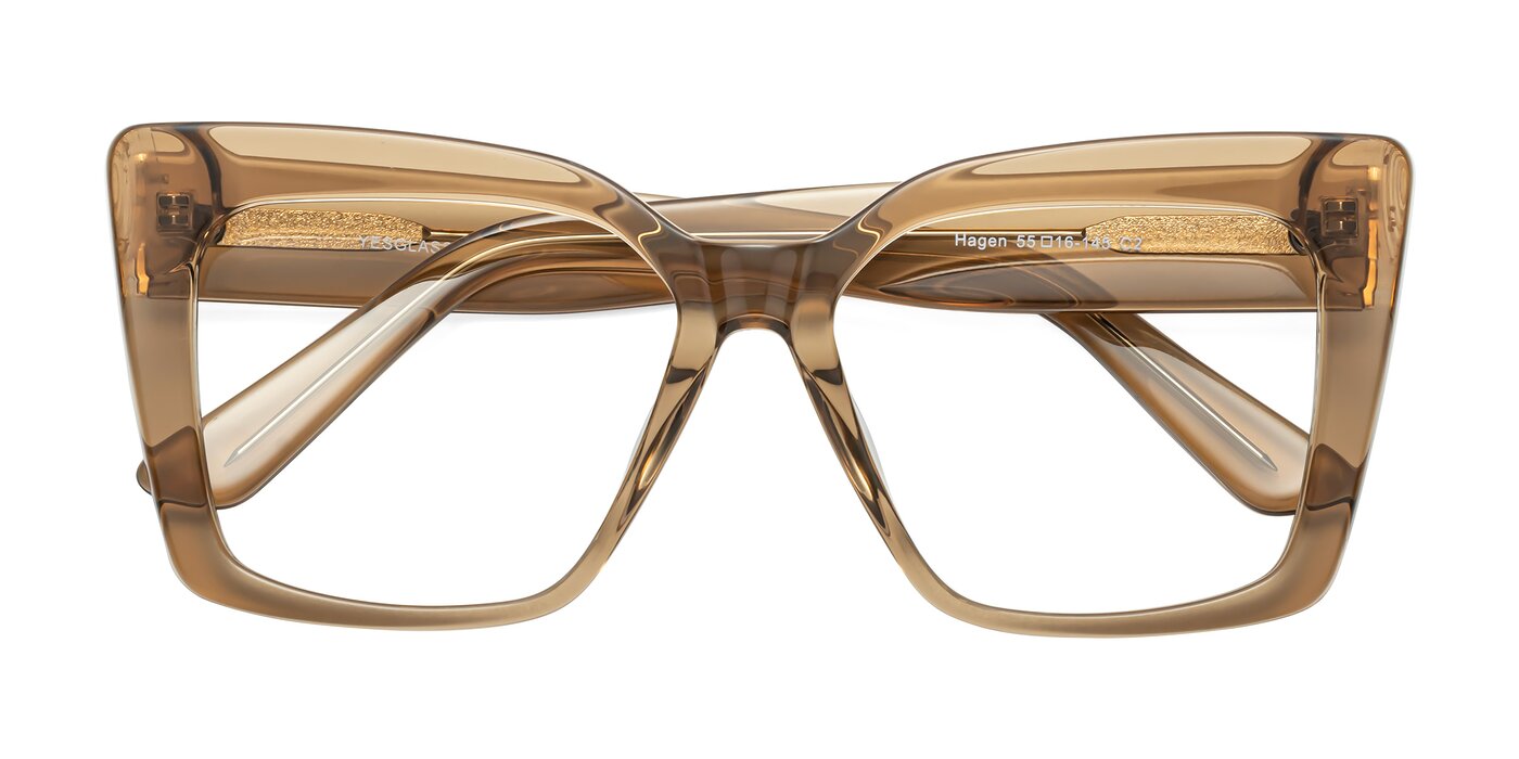 Hagen - Translucent Brown Eyeglasses