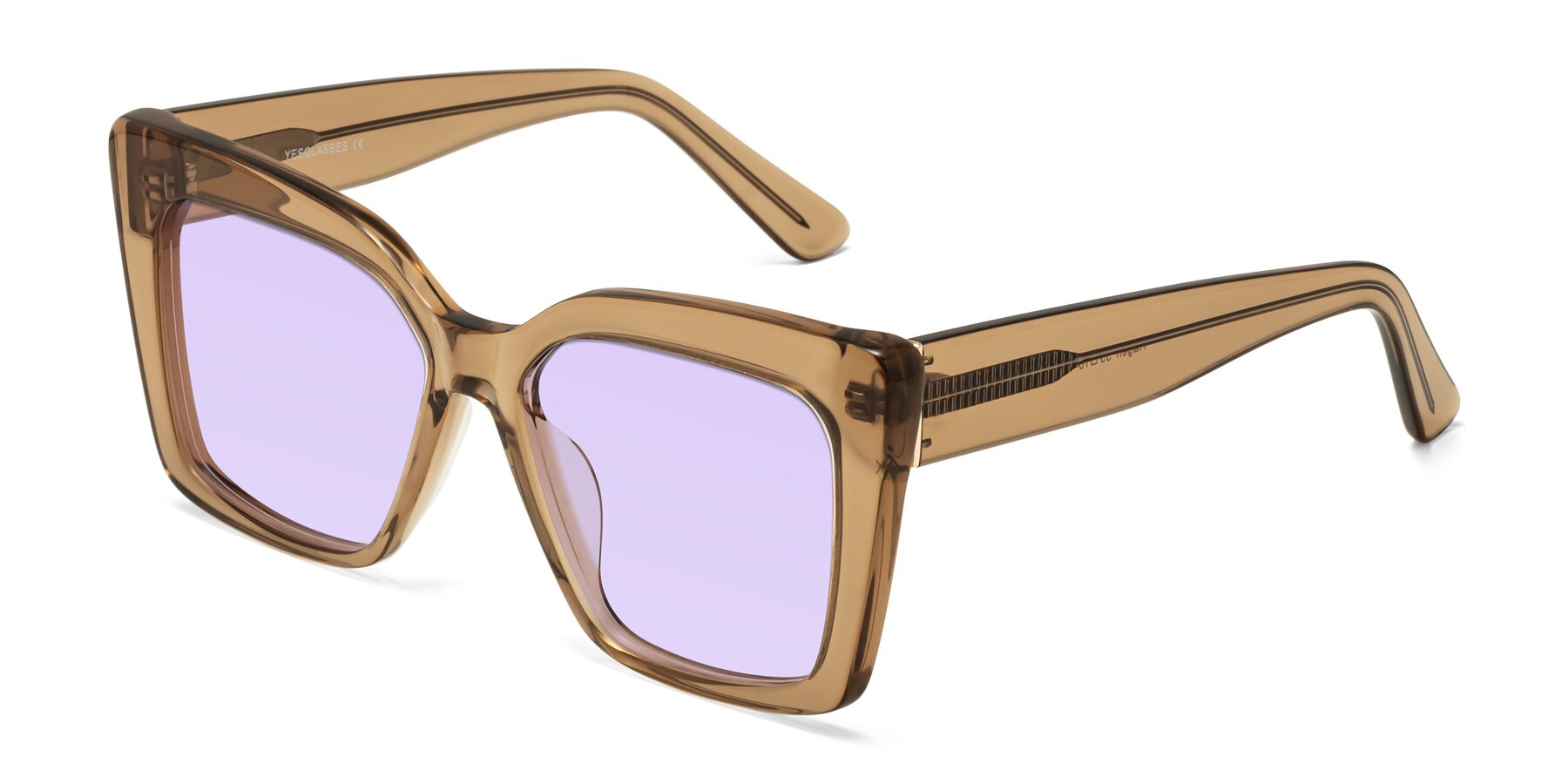 Angle of Hagen in Translucent Brown with Light Purple Tinted Lenses