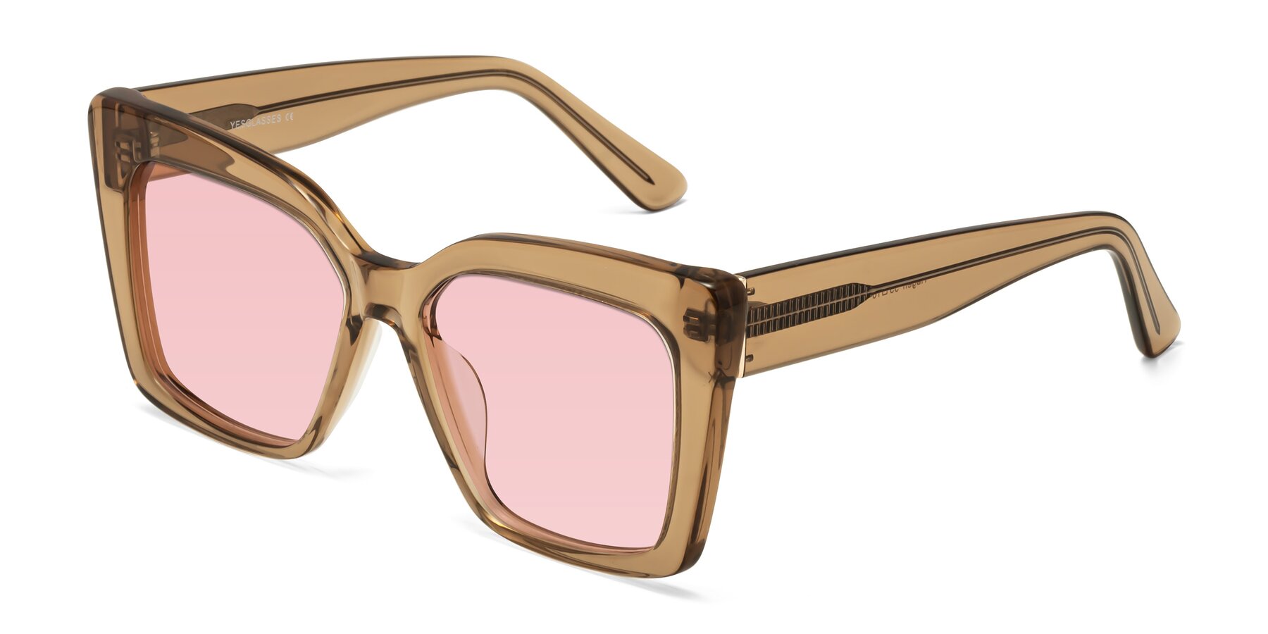 Angle of Hagen in Translucent Brown with Light Garnet Tinted Lenses