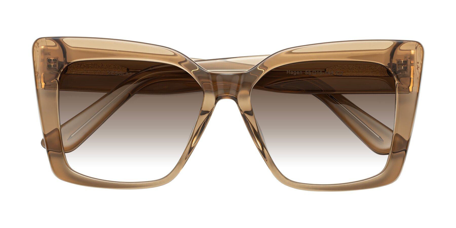 Folded Front of Hagen in Translucent Brown with Brown Gradient Lenses