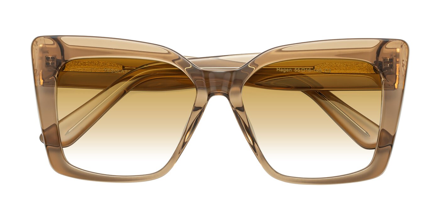 Hagen - Translucent Brown Gradient Sunglasses