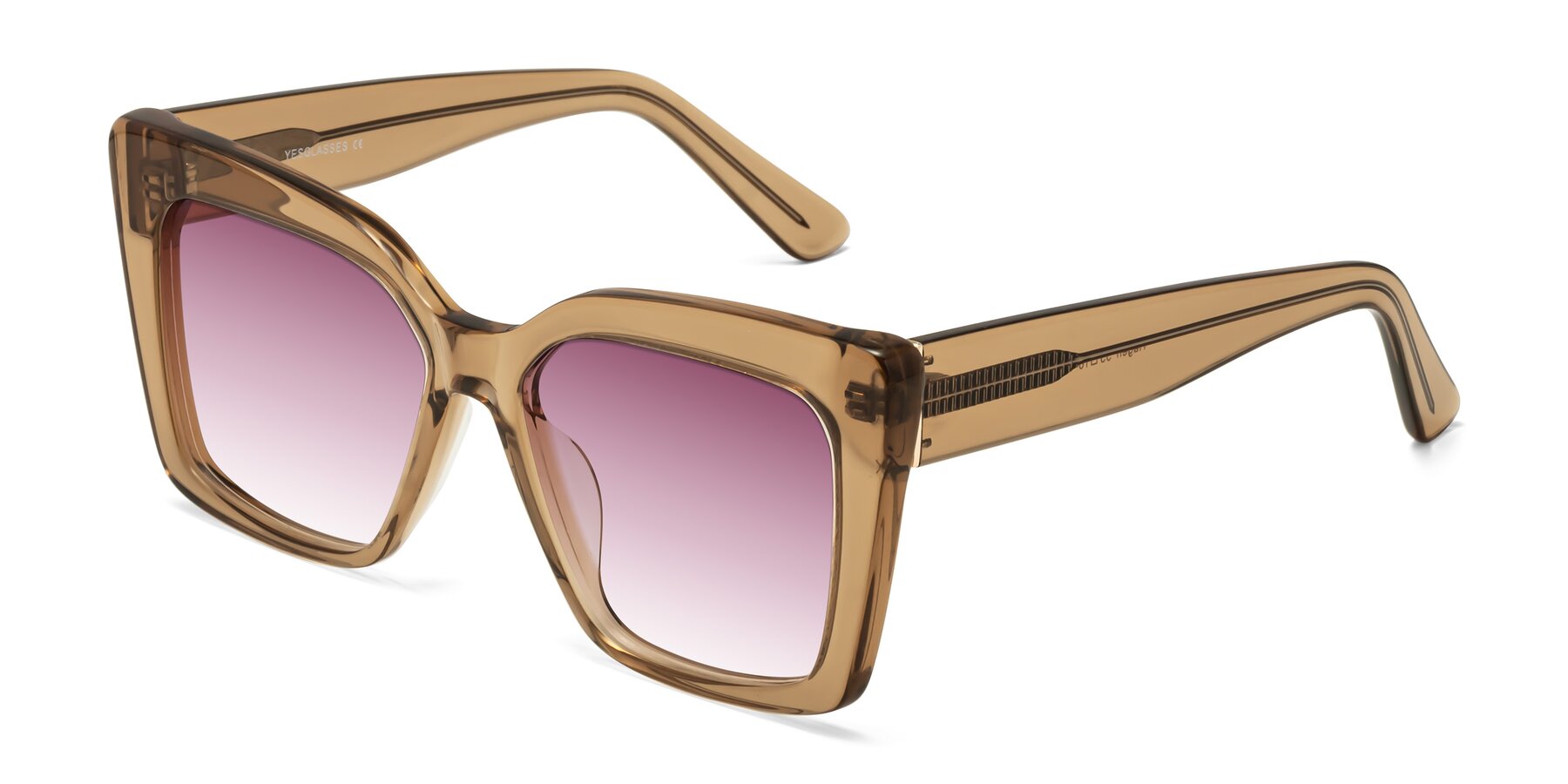 Angle of Hagen in Translucent Brown with Wine Gradient Lenses