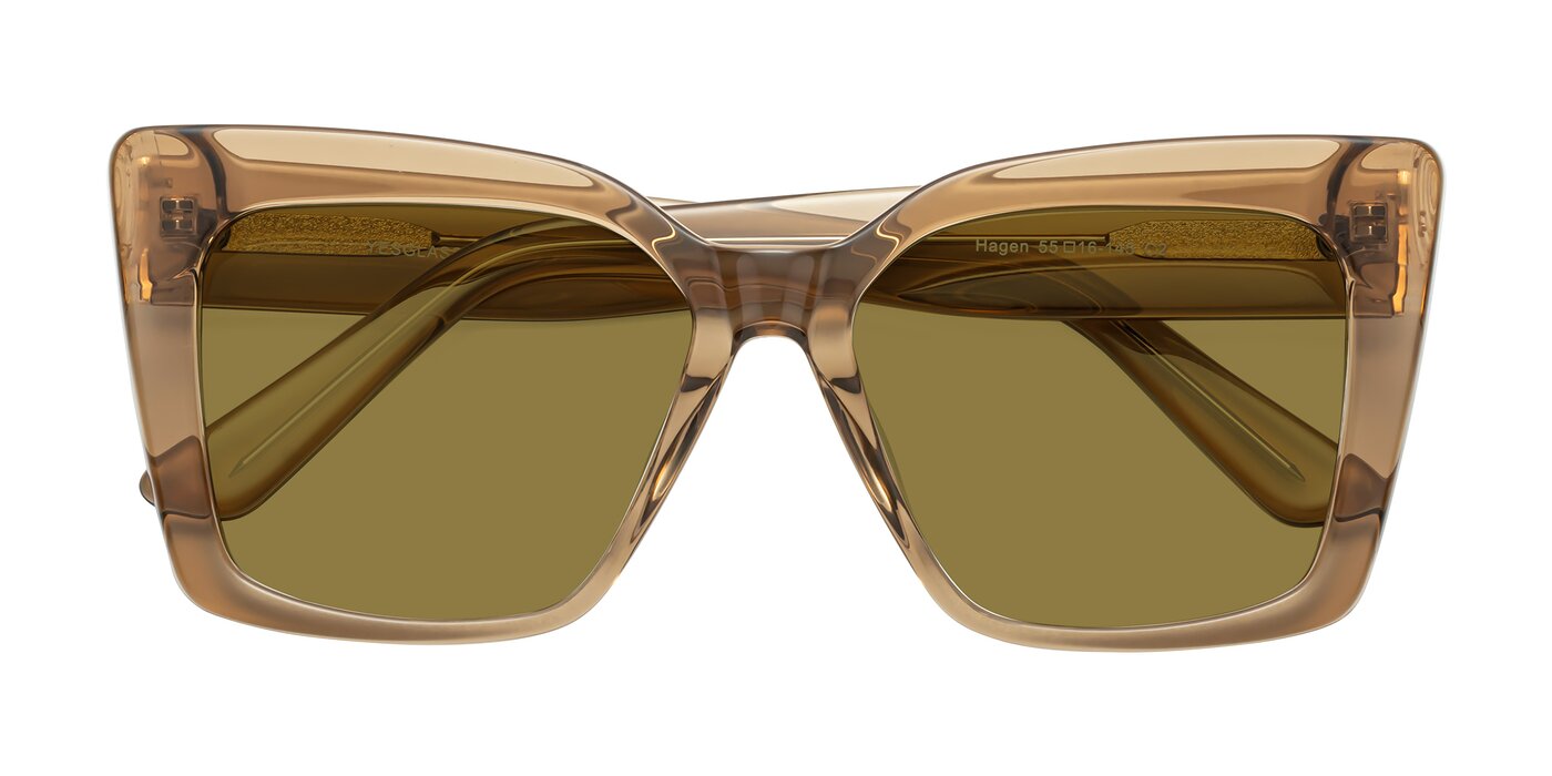 Hagen - Translucent Brown Polarized Sunglasses