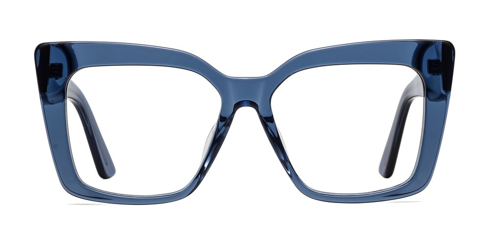 Hagen - Translucent Blue Eyeglasses