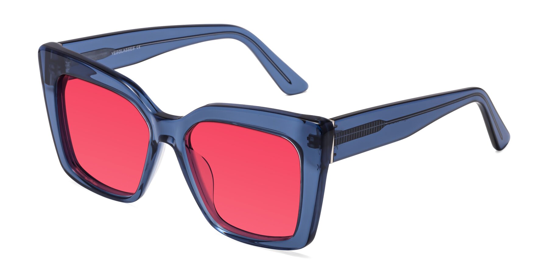 Angle of Hagen in Translucent Blue with Red Tinted Lenses
