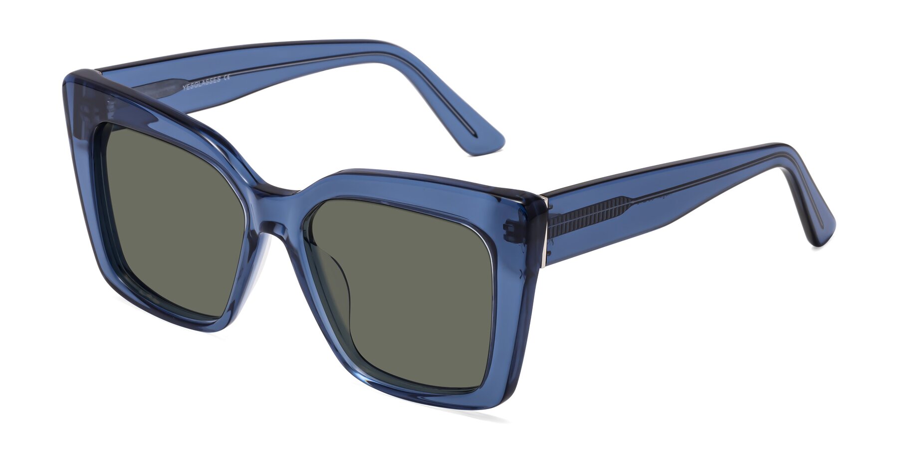 Angle of Hagen in Translucent Blue with Gray Polarized Lenses
