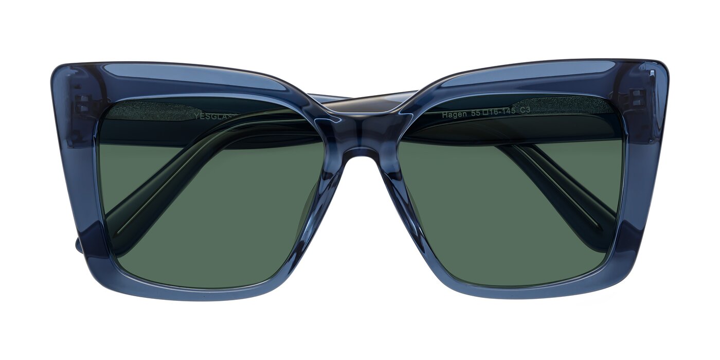 Hagen - Translucent Blue Polarized Sunglasses