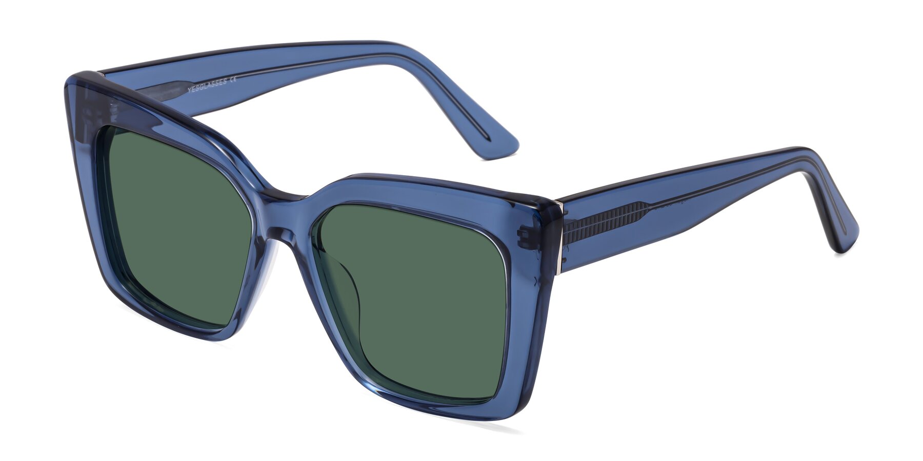Angle of Hagen in Translucent Blue with Green Polarized Lenses