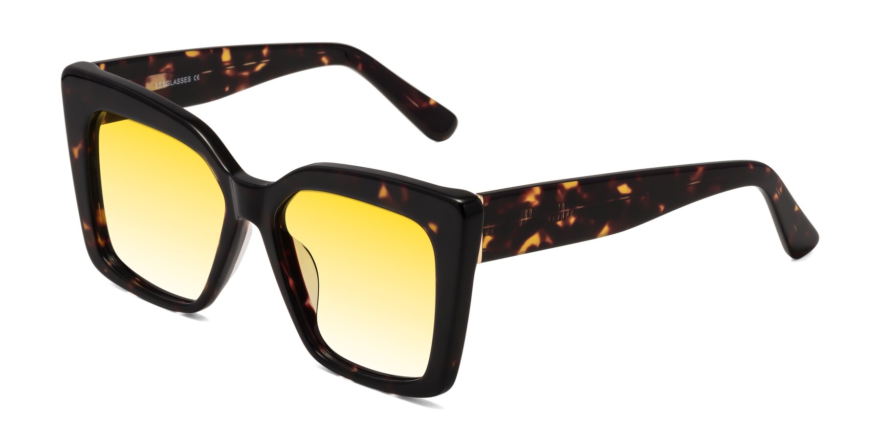 Angle of Hagen in Tortoise with Yellow Gradient Lenses