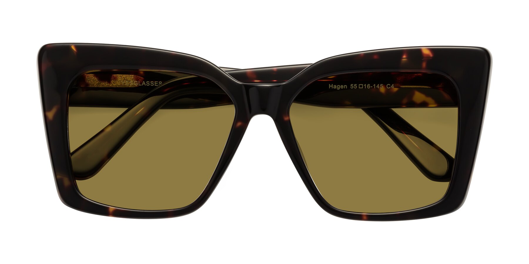 Folded Front of Hagen in Tortoise with Brown Polarized Lenses