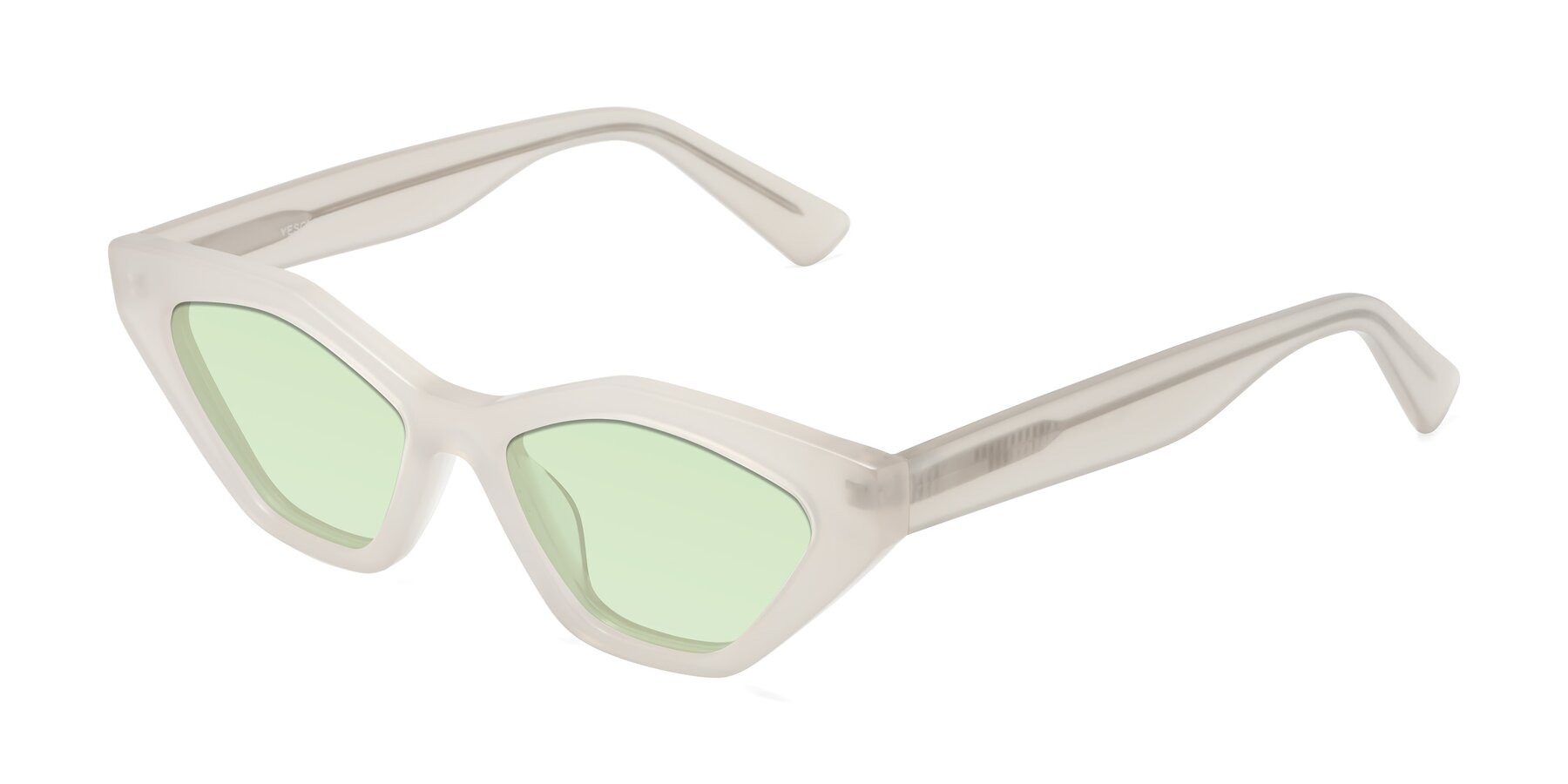 Angle of Riley in Beige with Light Green Tinted Lenses