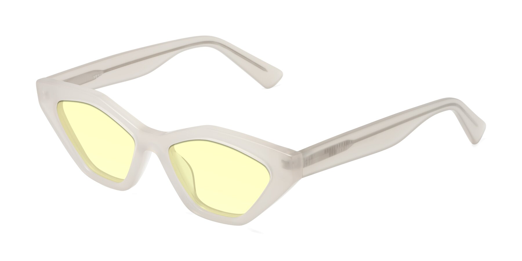 Angle of Riley in Beige with Light Yellow Tinted Lenses