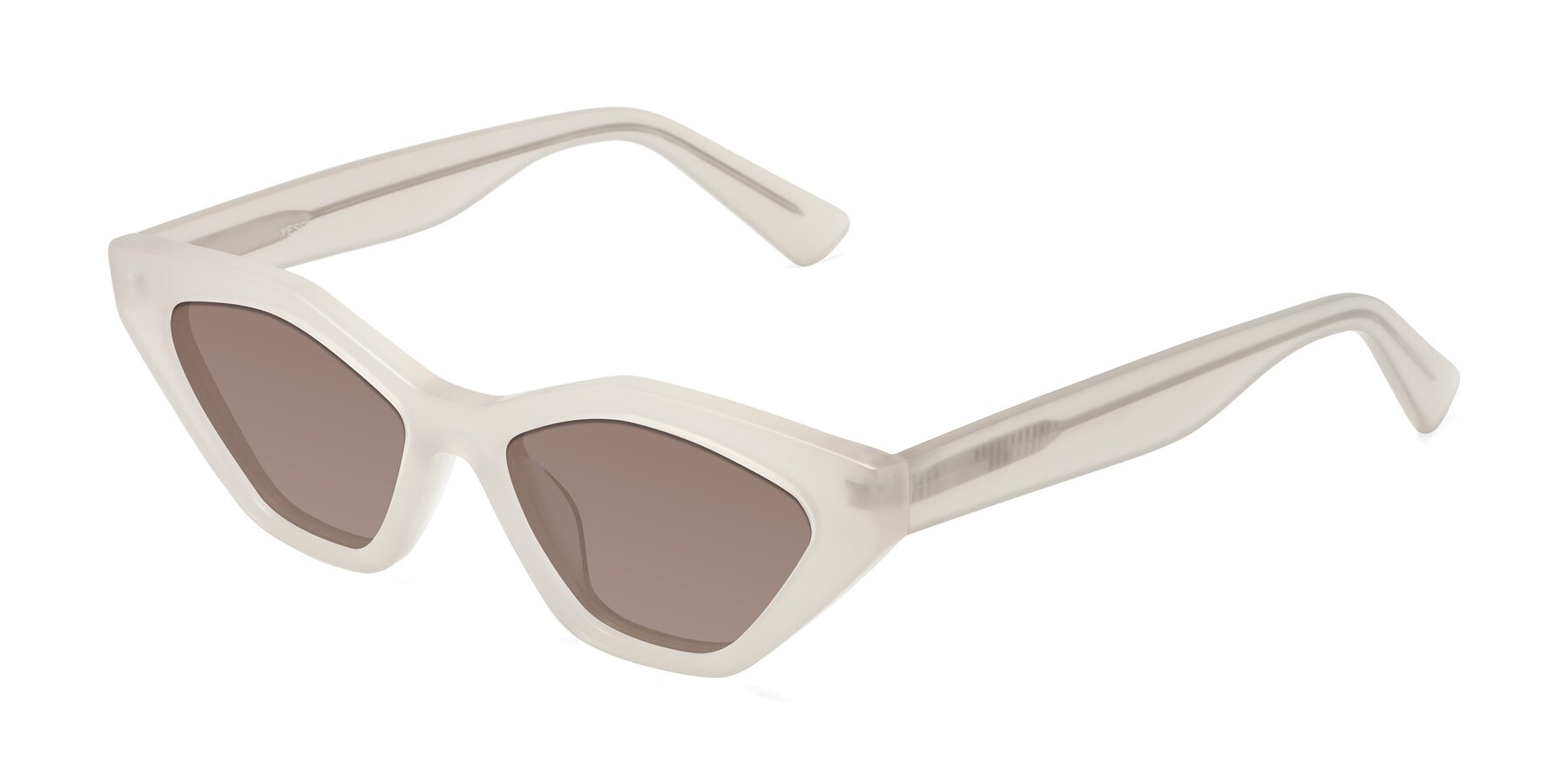 Angle of Riley in Beige with Medium Brown Tinted Lenses
