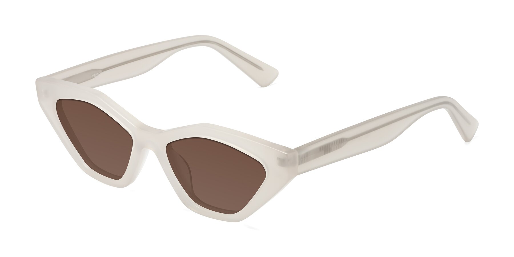 Angle of Riley in Beige with Brown Tinted Lenses