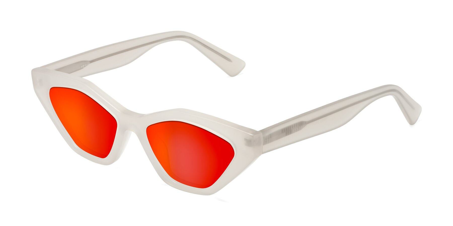 Angle of Riley in Beige with Red Gold Mirrored Lenses