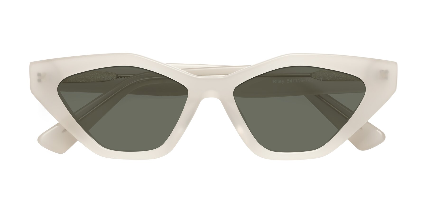 Folded Front of Riley in Beige with Gray Polarized Lenses