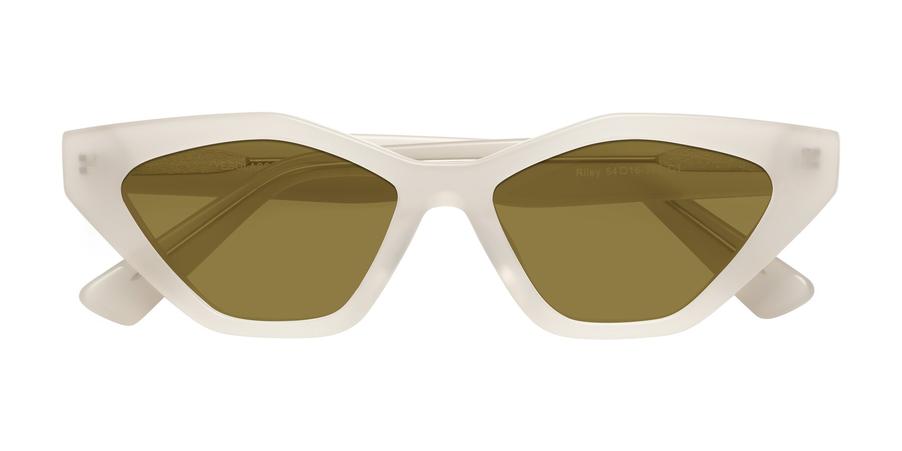 Folded Front of Riley in Beige with Brown Polarized Lenses