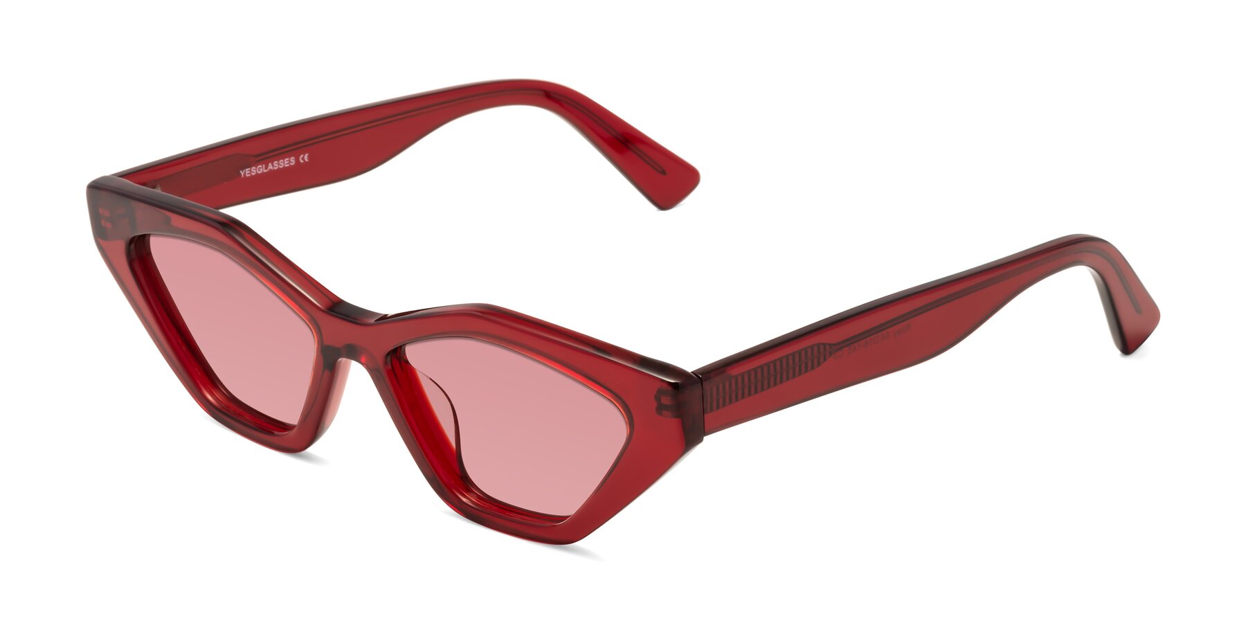 Angle of Riley in Wine with Medium Garnet Tinted Lenses