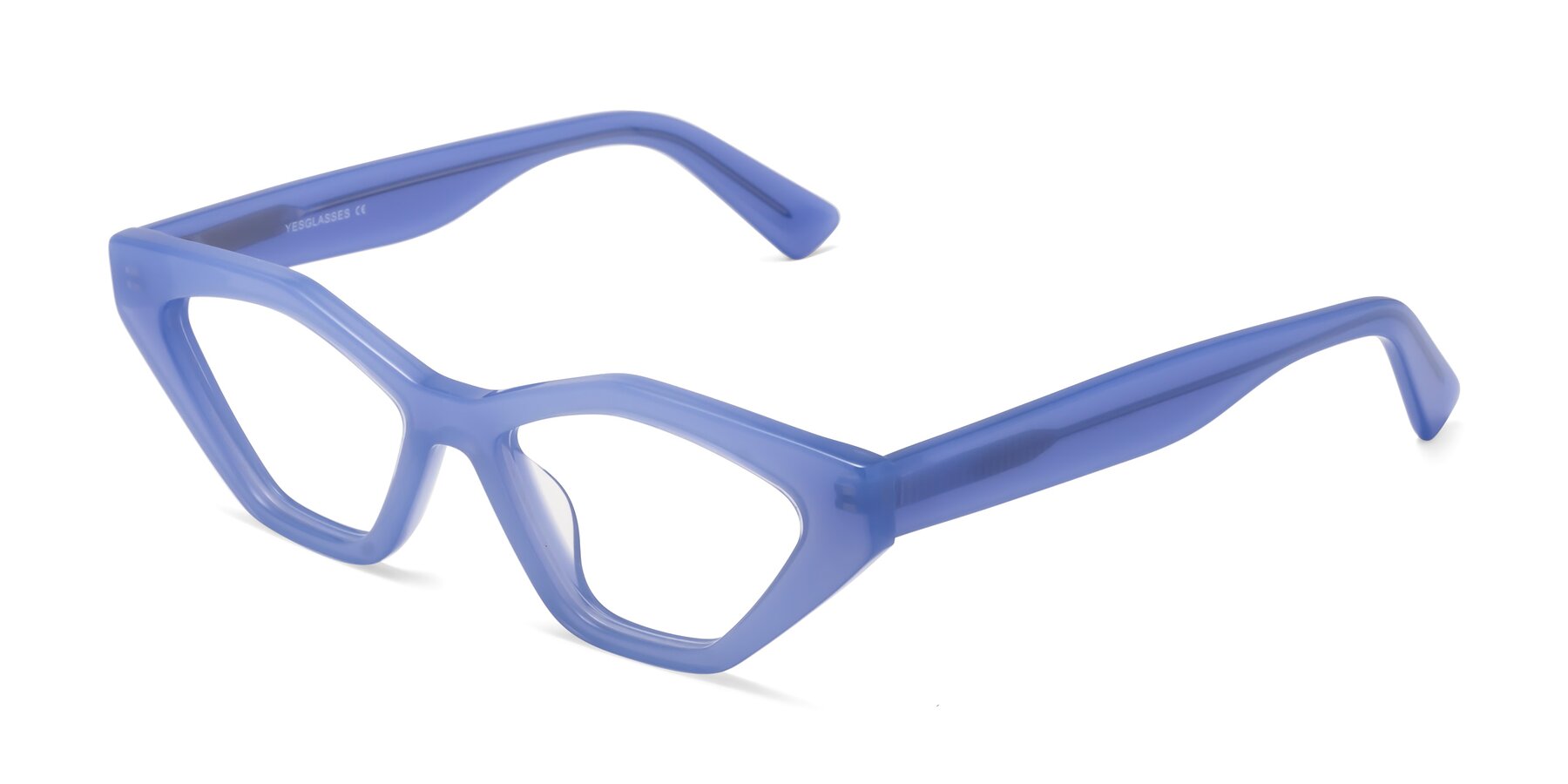 Angle of Riley in Sky Blue with Clear Blue Light Blocking Lenses