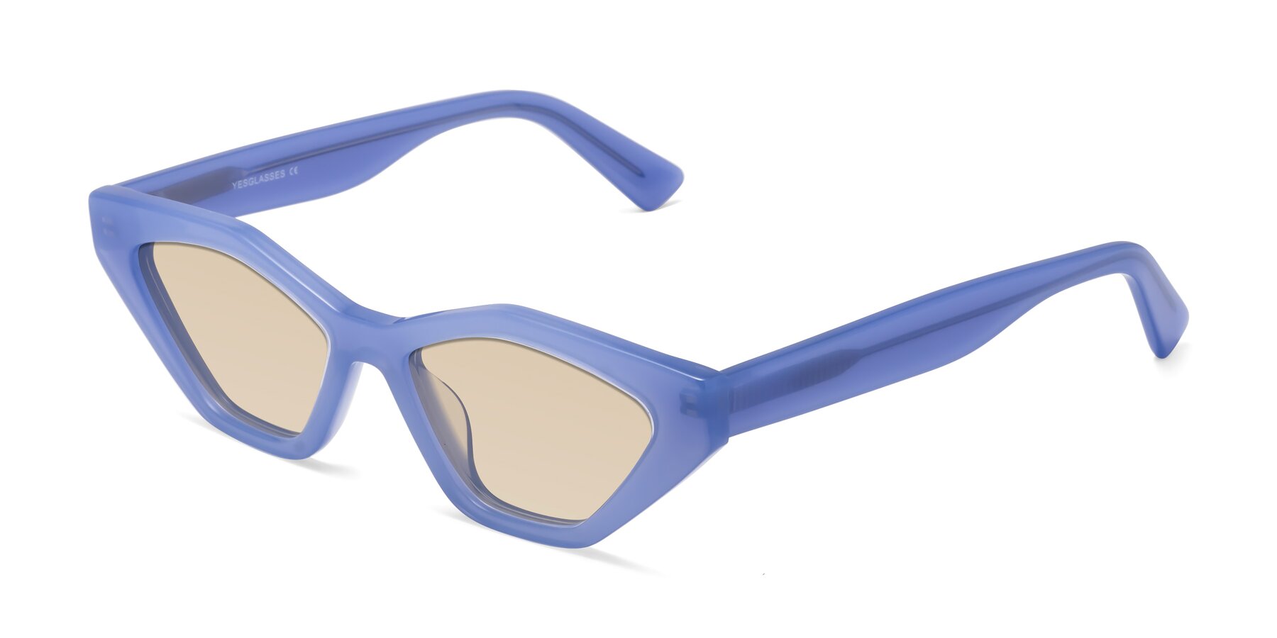 Angle of Riley in Sky Blue with Light Brown Tinted Lenses