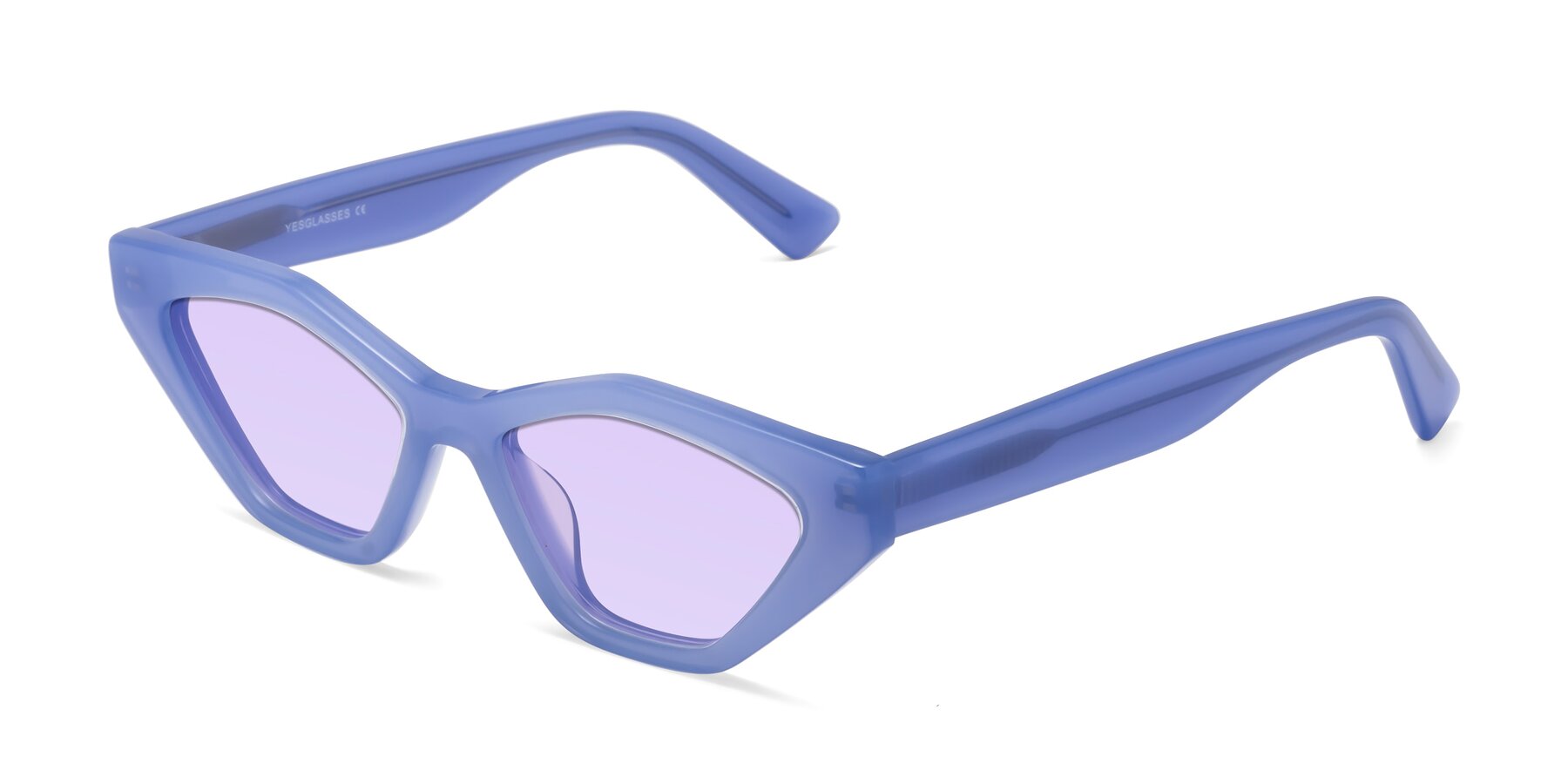 Angle of Riley in Sky Blue with Light Purple Tinted Lenses