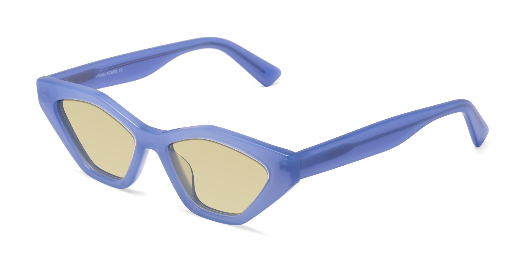 Angle of Riley in Sky Blue with Light Champagne Tinted Lenses