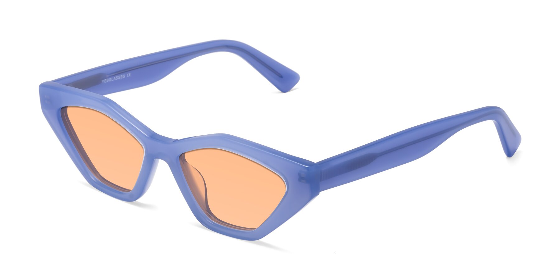 Angle of Riley in Sky Blue with Light Orange Tinted Lenses