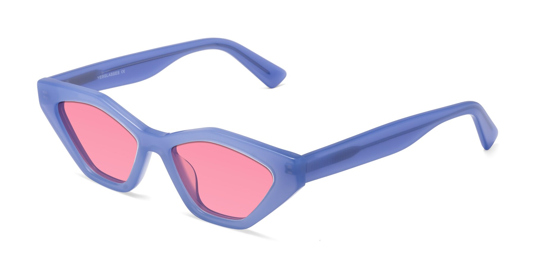 Angle of Riley in Sky Blue with Pink Tinted Lenses