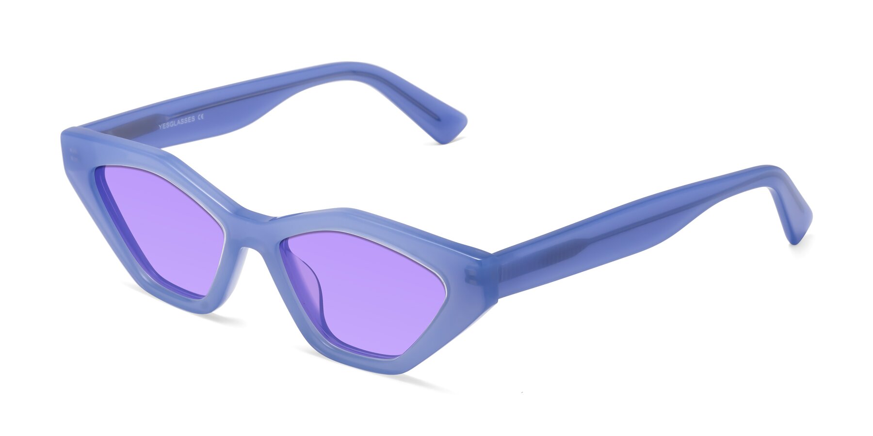 Angle of Riley in Sky Blue with Medium Purple Tinted Lenses