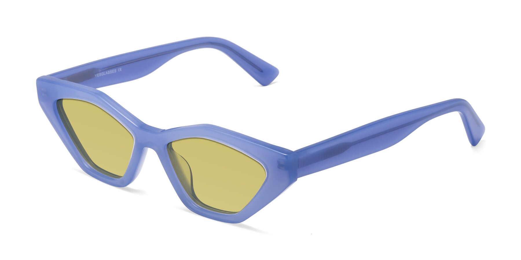 Angle of Riley in Sky Blue with Medium Champagne Tinted Lenses