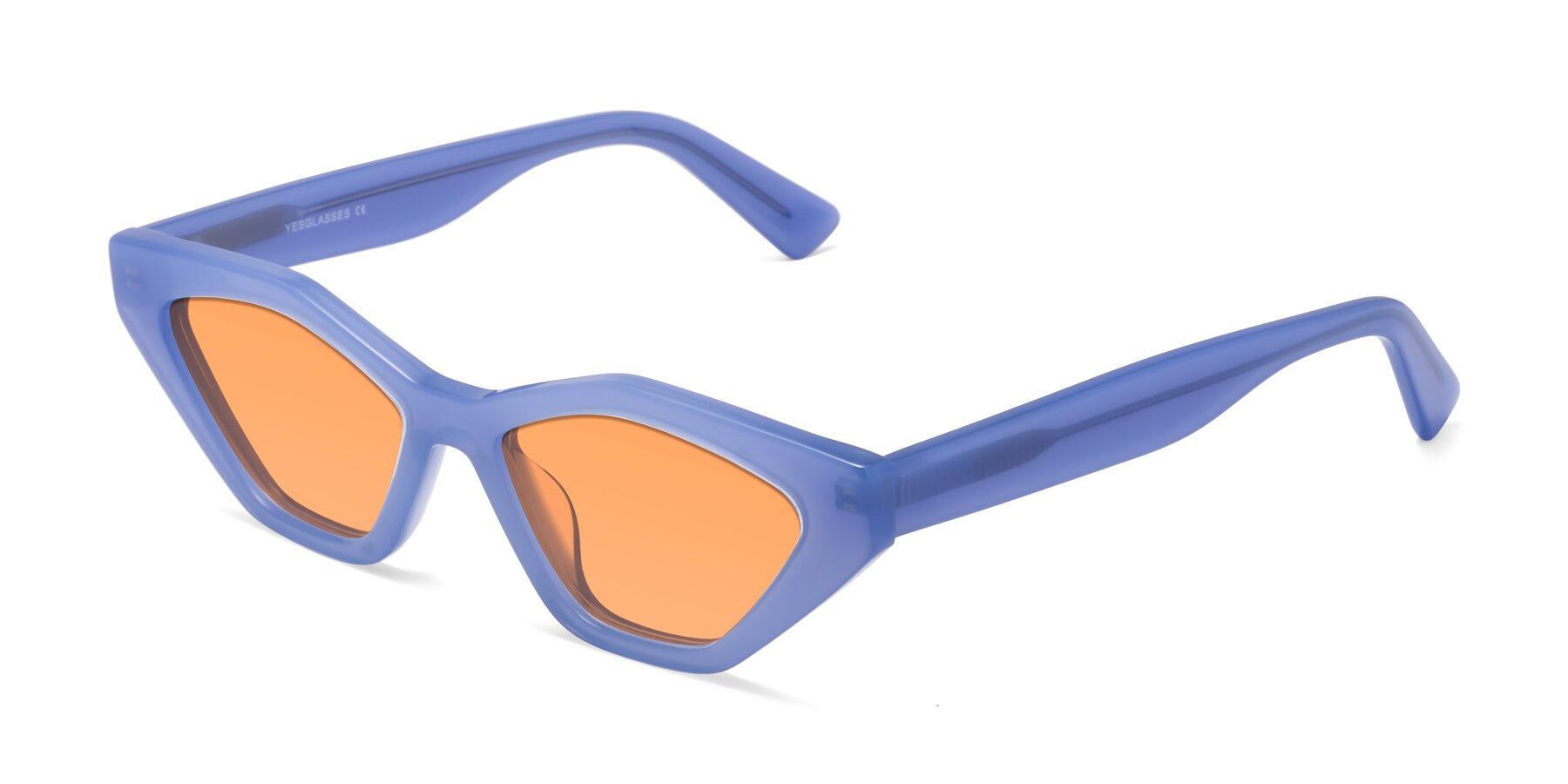 Angle of Riley in Sky Blue with Medium Orange Tinted Lenses