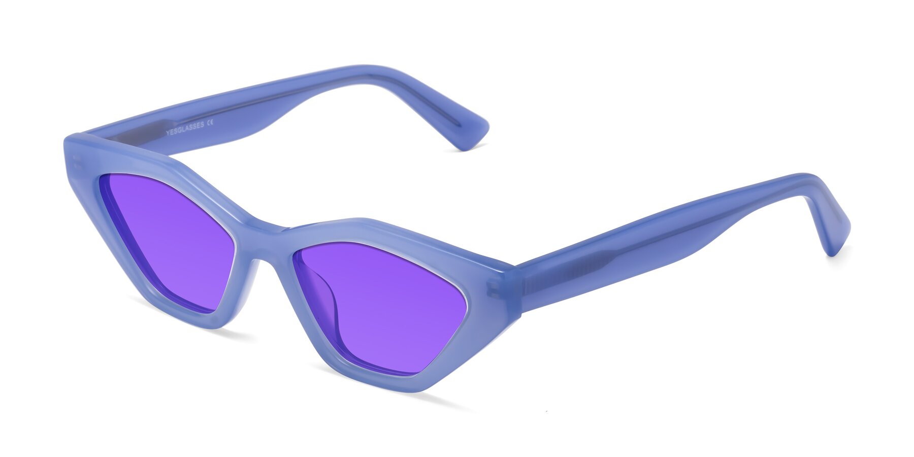 Angle of Riley in Sky Blue with Purple Tinted Lenses