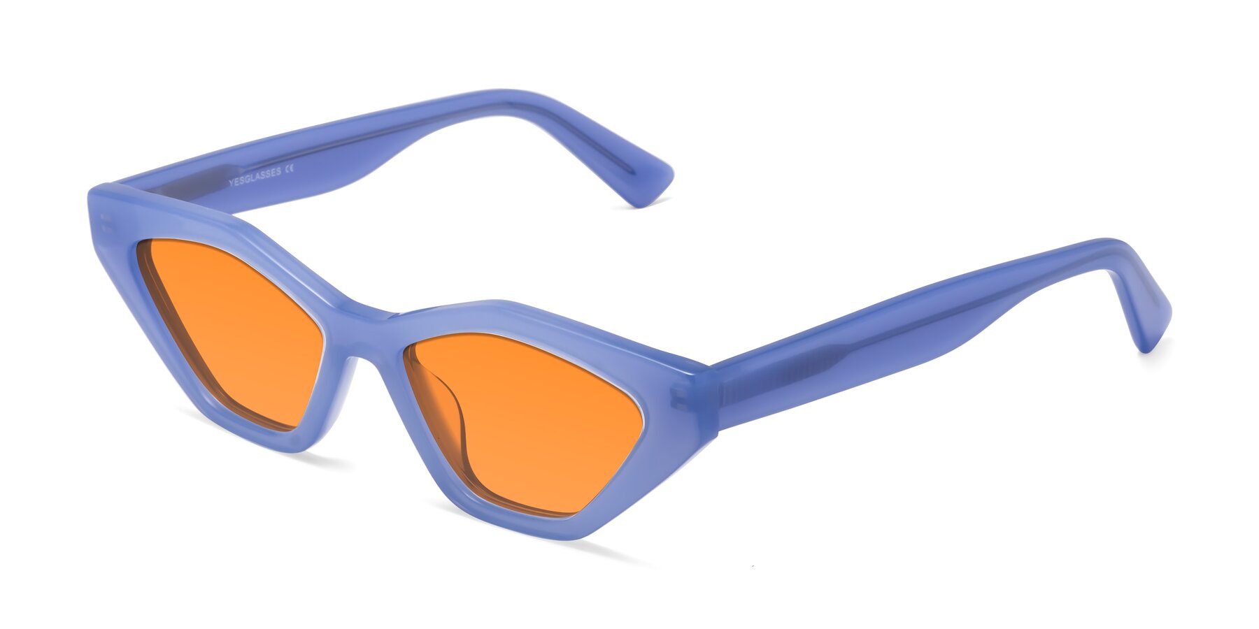 Angle of Riley in Sky Blue with Orange Tinted Lenses