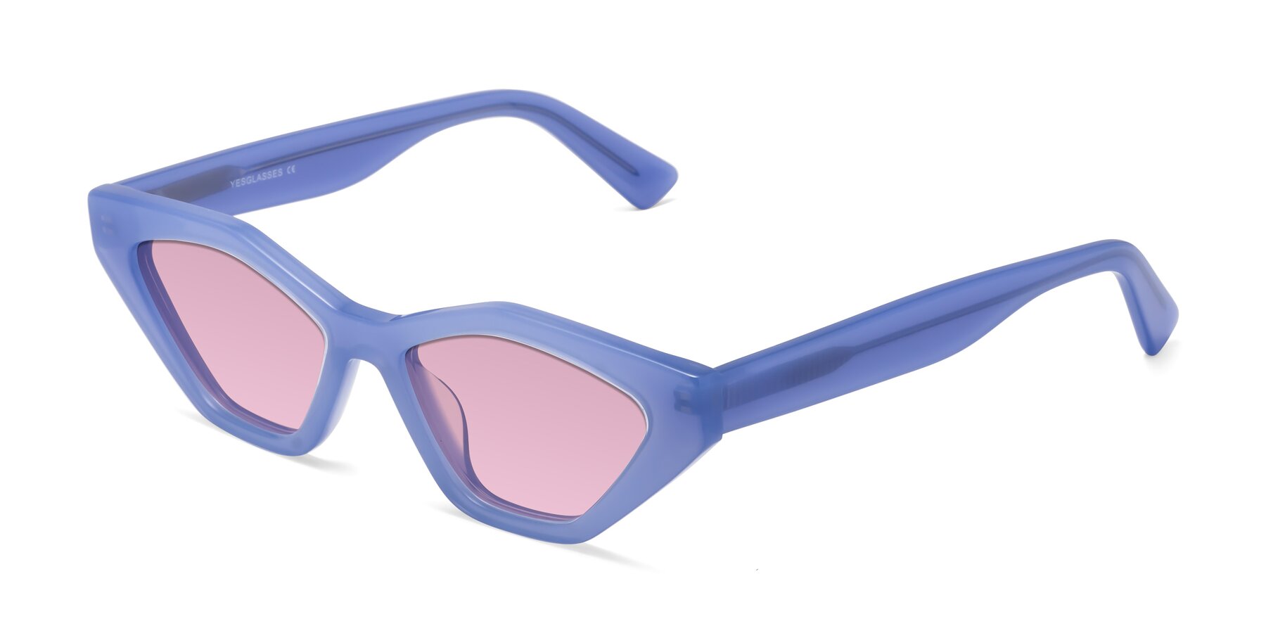 Angle of Riley in Sky Blue with Light Wine Tinted Lenses