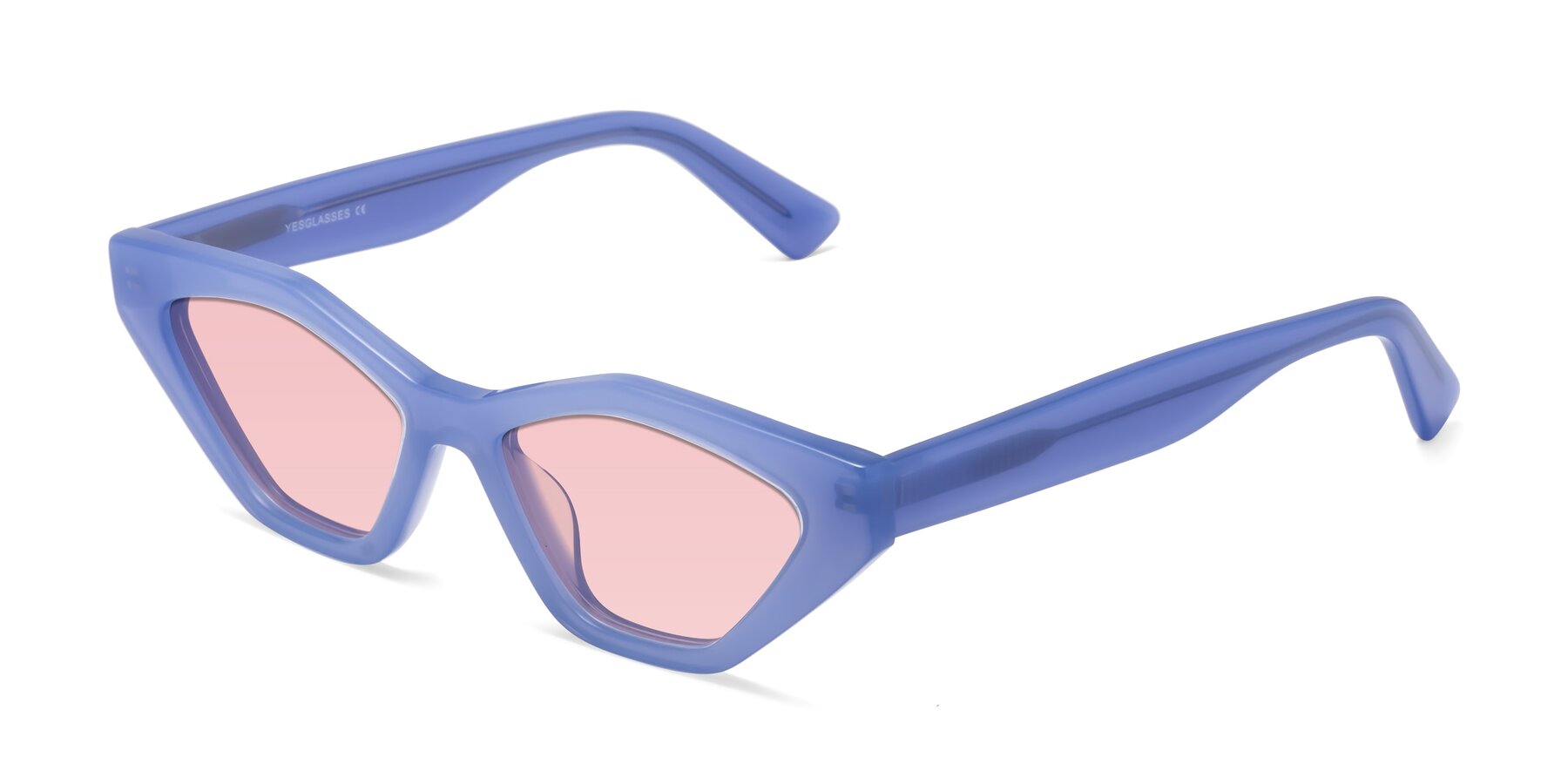 Angle of Riley in Sky Blue with Light Garnet Tinted Lenses