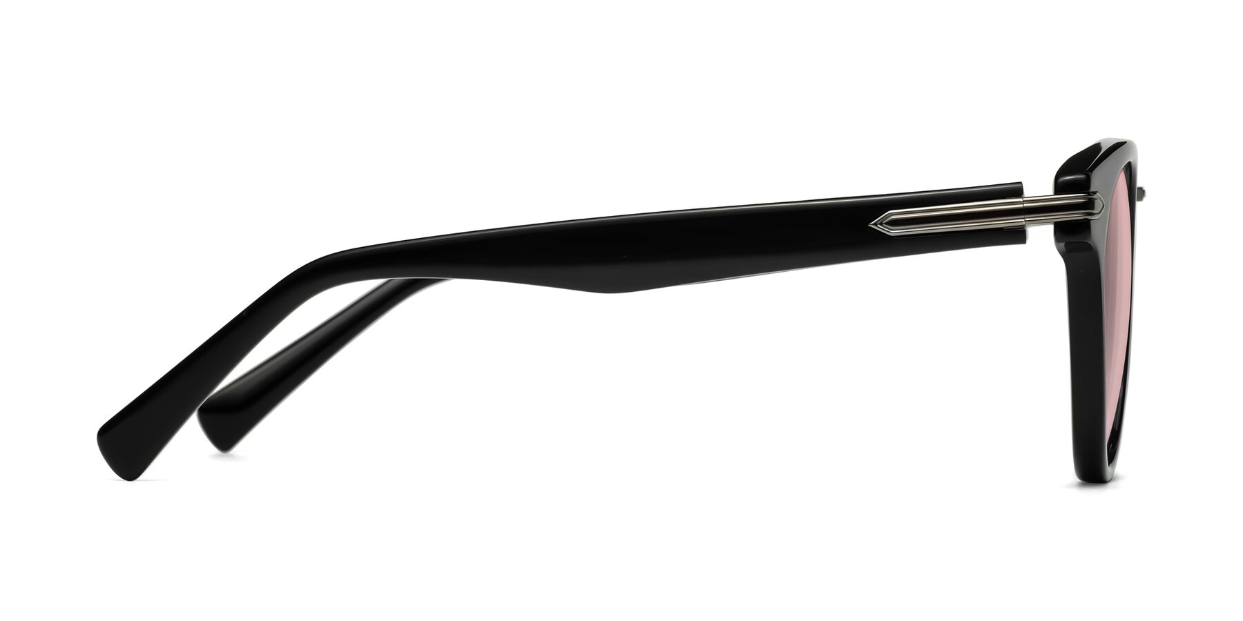 Side of Alfonso in Black with Light Garnet Tinted Lenses